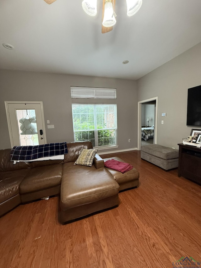 302 Meadowbrook Ln, Ore City, TX 75683 - living area featuring wood finished floors and baseboards