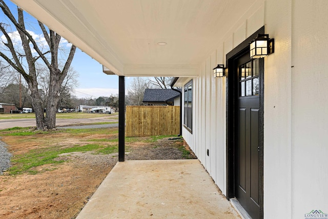 view of patio with fence