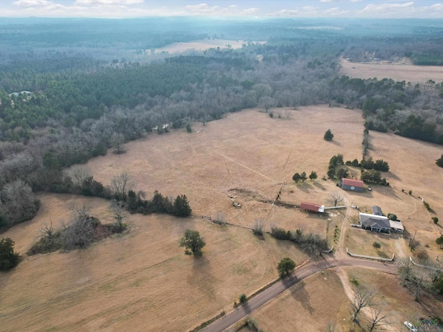 drone / aerial view featuring a rural view