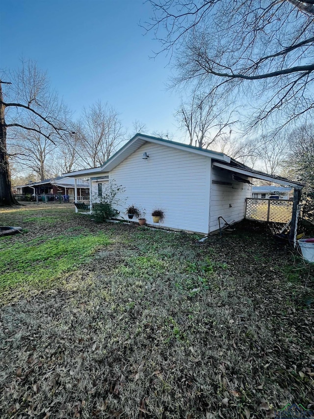 view of side of property