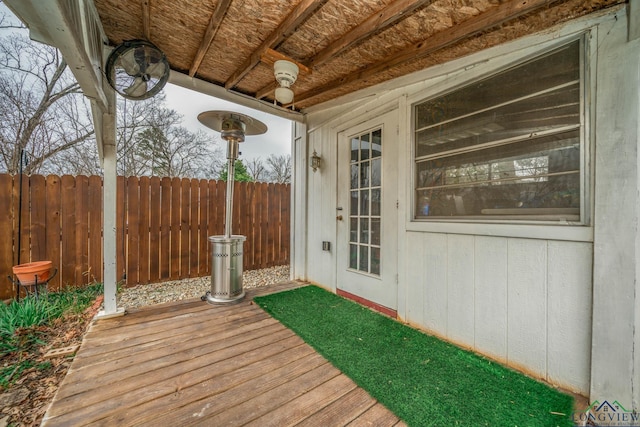 wooden deck with fence