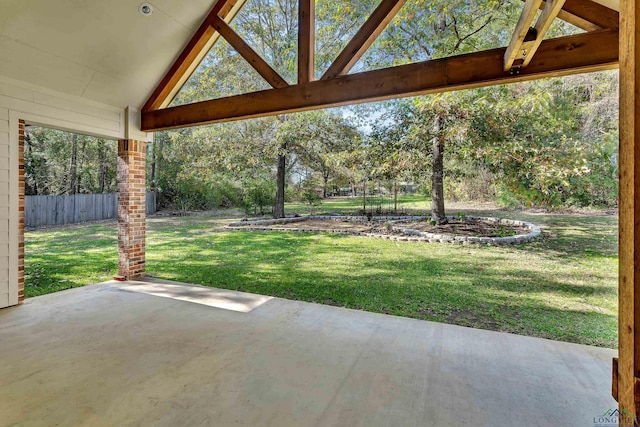view of patio / terrace with fence