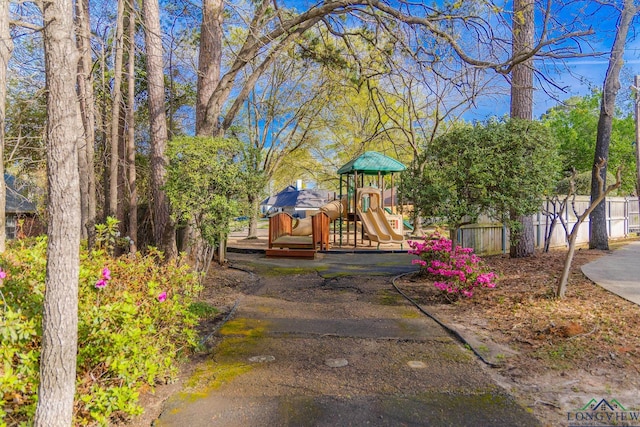 community playground with fence