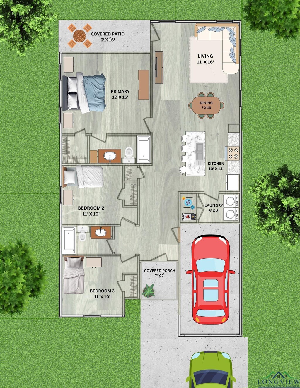 502 Jeanette, Gladewater, TX 75647 - view of layout
