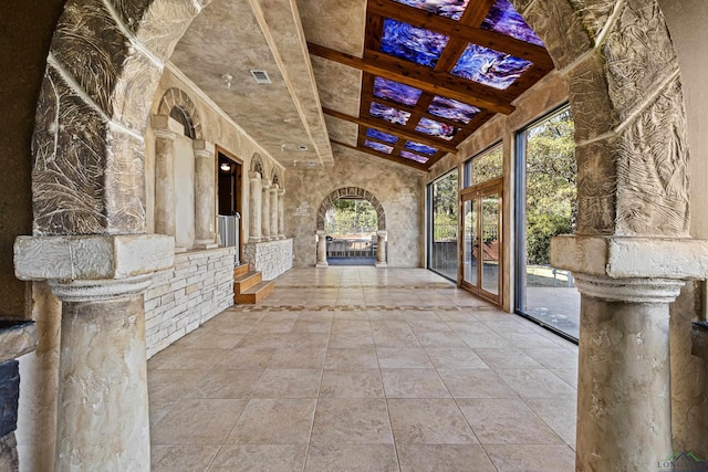 interior space with french doors