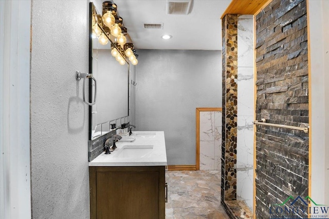 501 S Harrison St, Longview, TX 75601 - bathroom with double vanity and recessed lighting