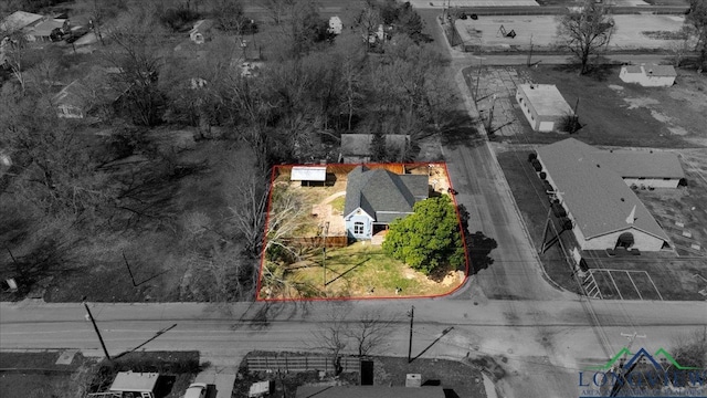 501 S Harrison St, Longview, TX 75601 - aerial overview of property's location featuring property boundaries highlighted