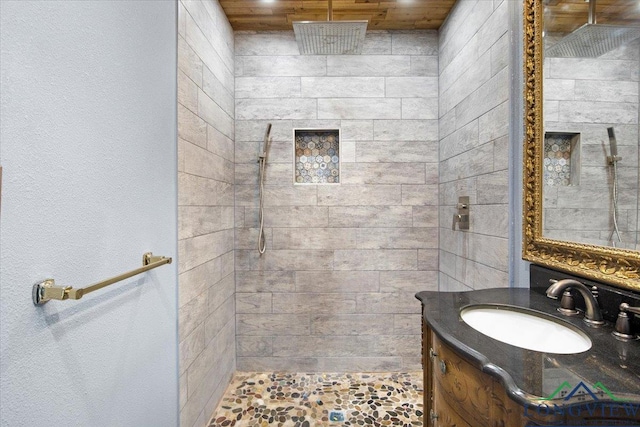 501 S Harrison St, Longview, TX 75601 - bathroom with vanity and tiled shower