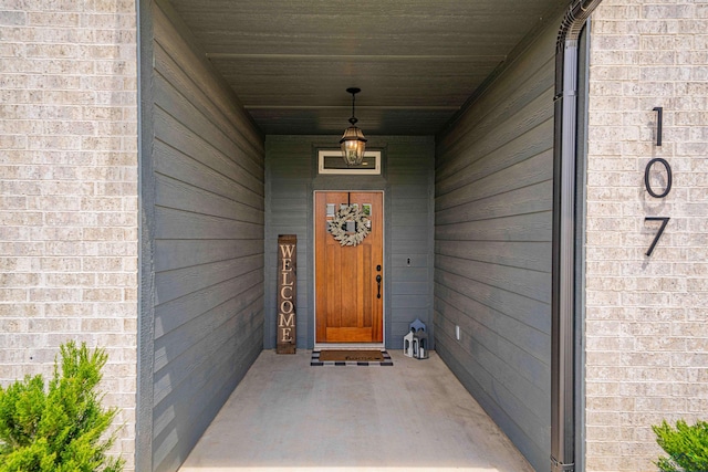 view of exterior entry
