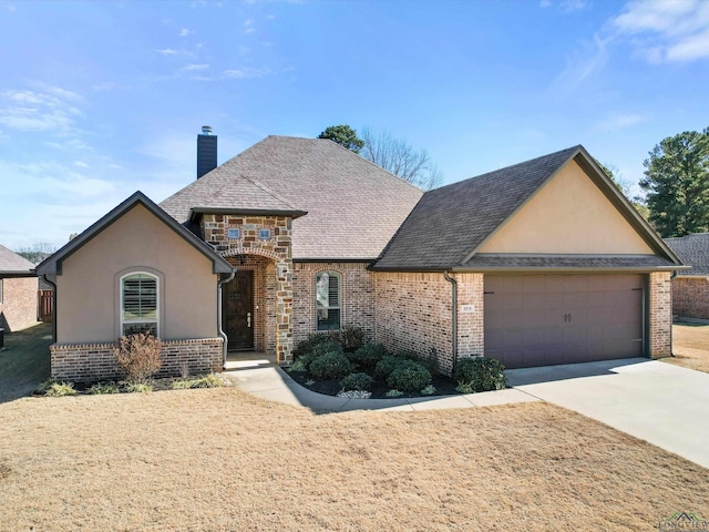 view of front of home featuring a garage