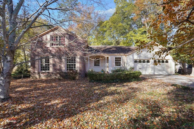 front facade with a garage