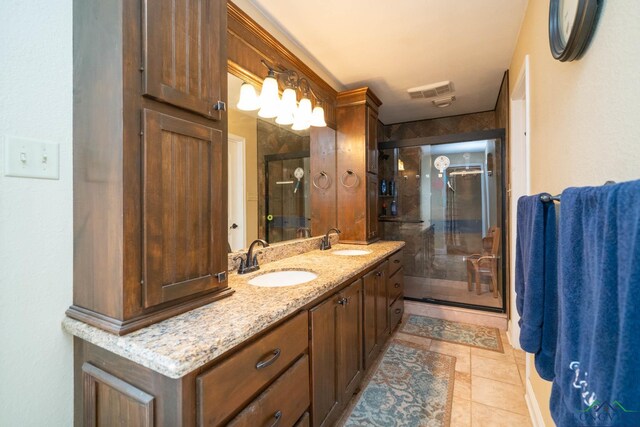 1901 Azalea St, Gilmer, TX 75644 - full bathroom with visible vents, a sink, and a shower stall