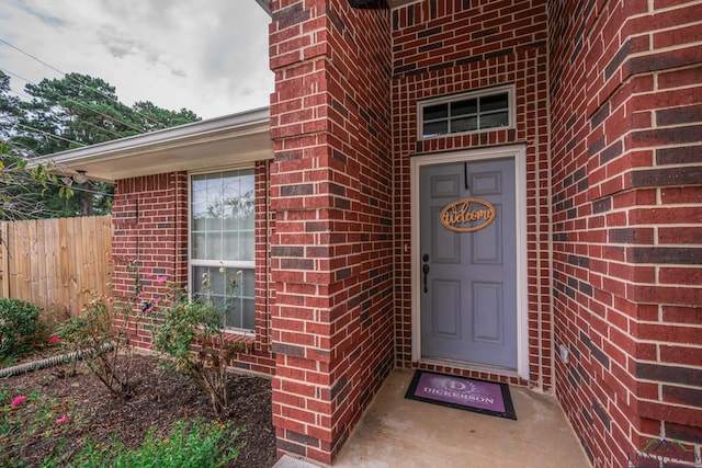 view of doorway to property