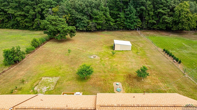 drone / aerial view featuring a rural view