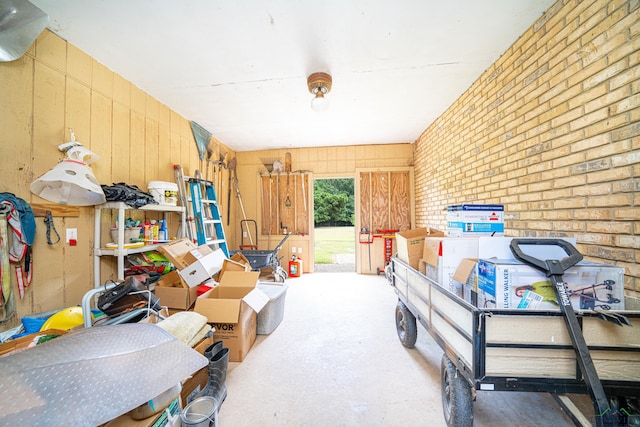 view of storage area