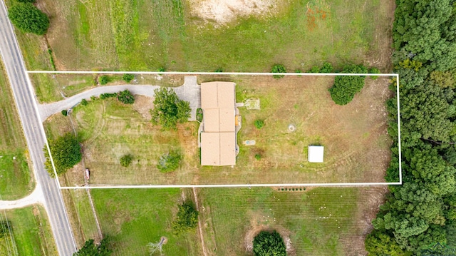 drone / aerial view featuring a rural view