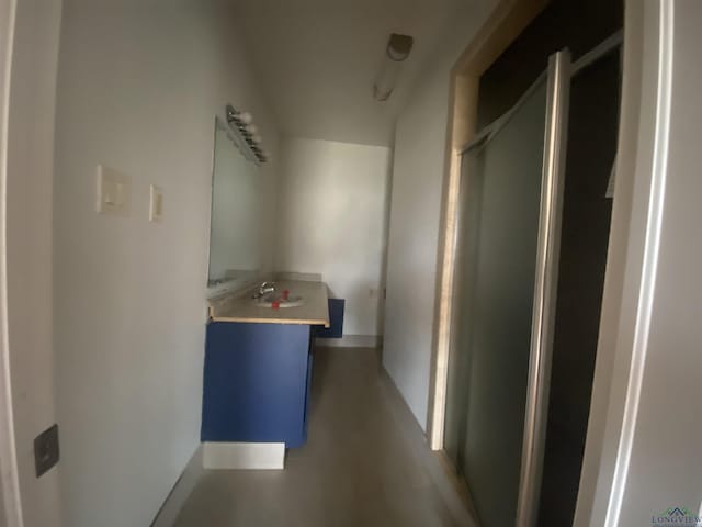 corridor with sink