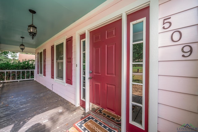 view of doorway to property