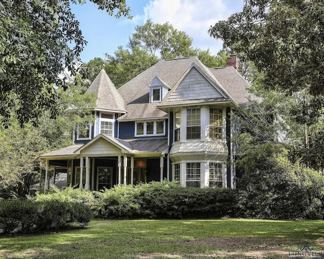 victorian home featuring a front yard