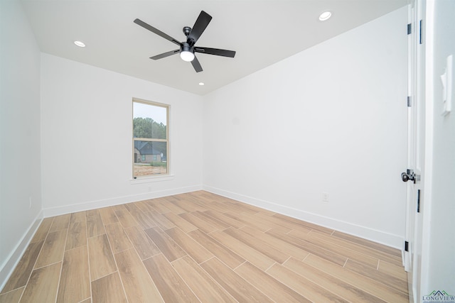 unfurnished room featuring ceiling fan