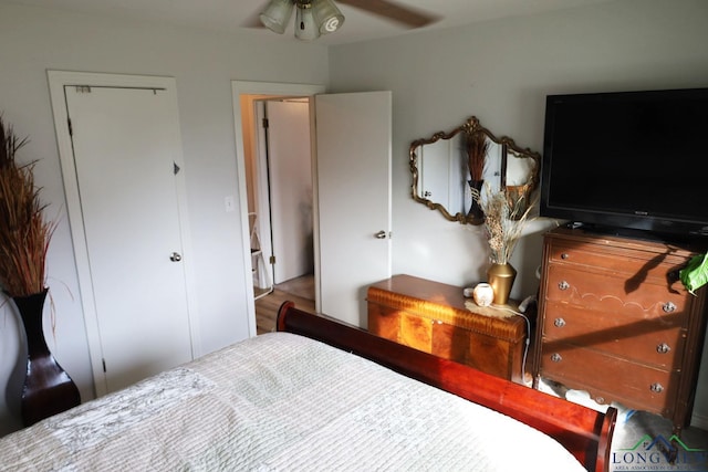 bedroom with ceiling fan