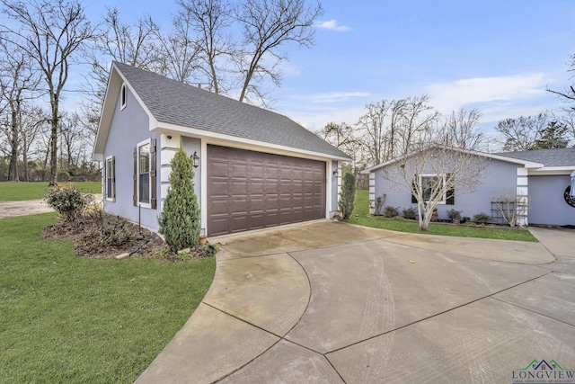 view of home's exterior with a yard