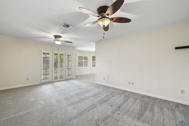 3 Ramblewood Dr, Longview, TX 75605 - unfurnished room with ceiling fan, baseboards, and carpet flooring