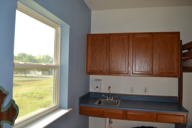 kitchen with plenty of natural light and sink