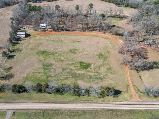 aerial view featuring a rural view