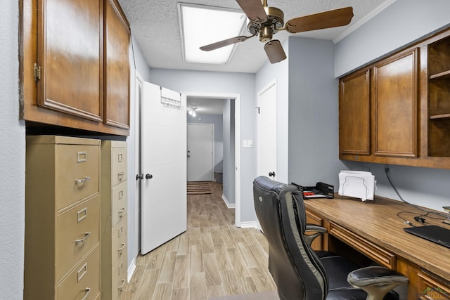 3955 E US Highway 79, Henderson, TX 75652 - home office with a ceiling fan, light wood-type flooring, and baseboards
