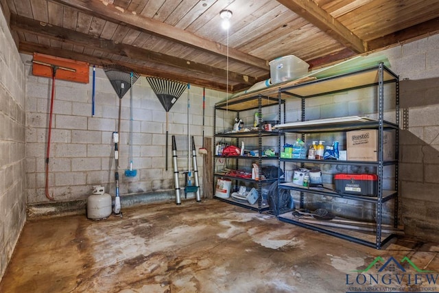 263 Crestwood Loop, Avinger, TX 75630 - storage room featuring a garage