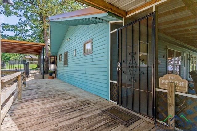 263 Crestwood Loop, Avinger, TX 75630 - view of wooden deck