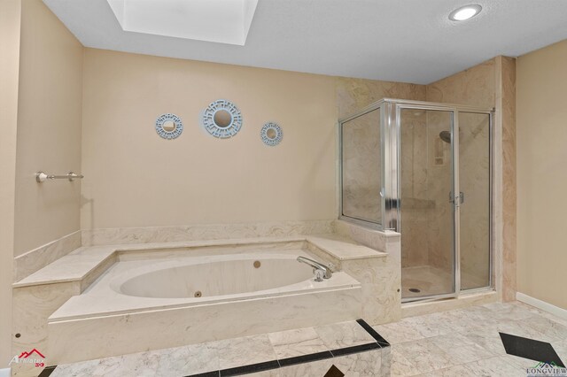 1502 Meandering Way, Longview, TX 75604 - full bathroom featuring a shower stall, a tub with jets, and recessed lighting