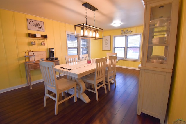 dining room featuring dark hardwood / wood-style floors