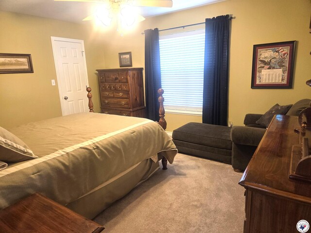 6133 Timberwood Ln, Texarkana, AR 71854 - bedroom with carpet and ceiling fan
