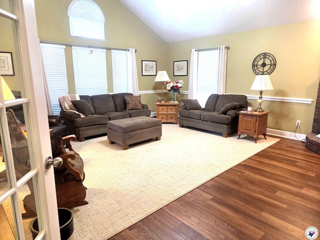 6133 Timberwood Ln, Texarkana, AR 71854 - living room featuring lofted ceiling and wood finished floors