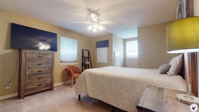 7109 Forest Oak Dr, Texarkana, AR 71854 - bedroom with light colored carpet and a ceiling fan