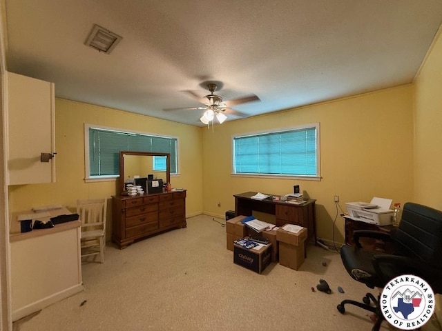 184 E Elliott Ln, Dekalb, TX 75559 - carpeted office with a ceiling fan