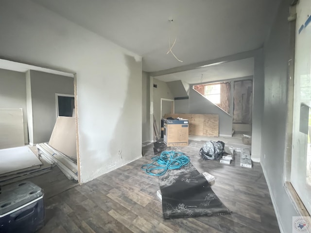 interior space featuring dark hardwood / wood-style flooring