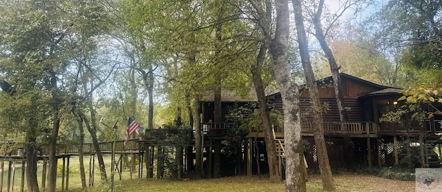 320 Riverside Dr, Horatio, AR 71842 - exterior space with a wooden deck