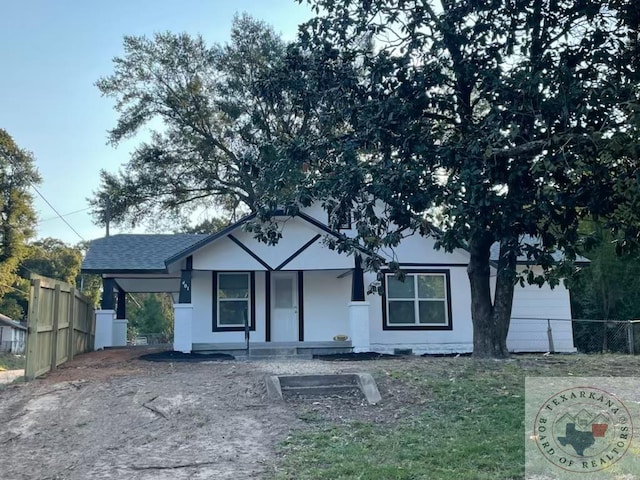 view of front of property with a porch