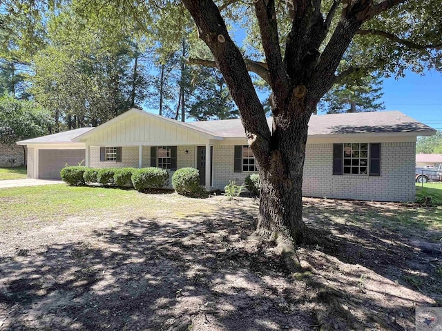 ranch-style home with a garage