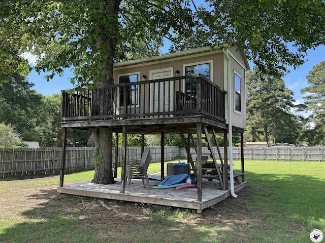6515 N Kings Hwy, Texarkana, TX 75503 - rear view of house featuring a wooden deck