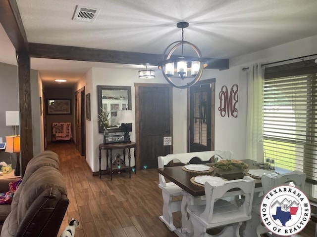 24075 US Highway 59 N, Queen City, TX 75551 - dining area featuring a chandelier and wood finished floors