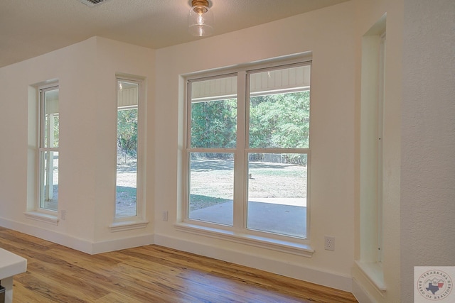 doorway to outside featuring light hardwood / wood-style flooring