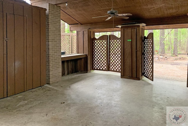 view of patio / terrace with ceiling fan