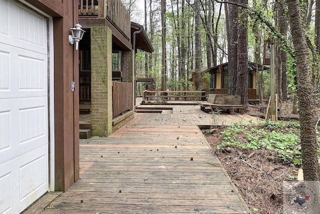 view of wooden deck