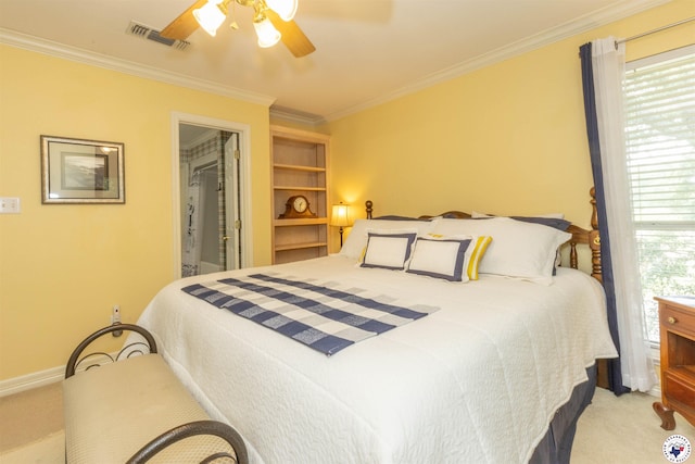 7 Brittan Pl, Texarkana, TX 75503 - bedroom featuring carpet flooring, ornamental molding, a ceiling fan, and baseboards