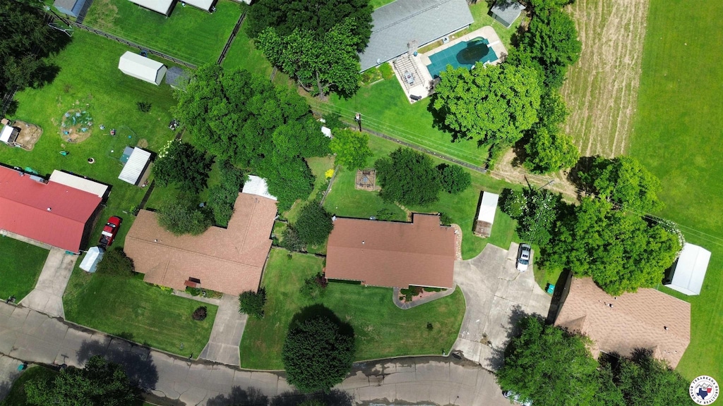 512 Langford Ln, New Boston, TX 75570 - aerial view of property and surrounding area
