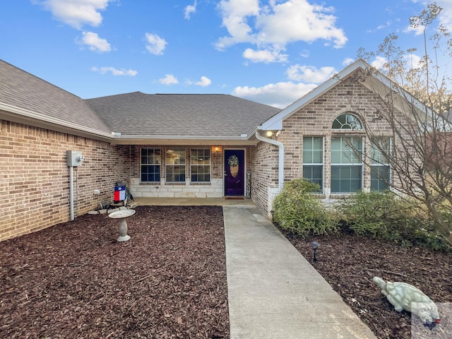 property entrance with a porch